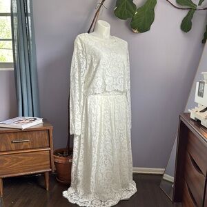 Elegant White Lace Dress